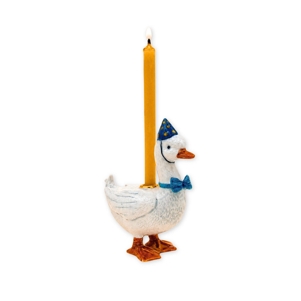 Blue Goose porcelain party animal cake topper by Camp Hollow