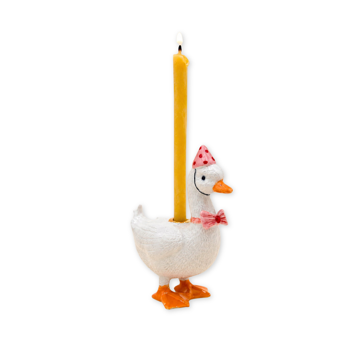 Pink Goose porcelain party animal cake topper by Camp Hollow
