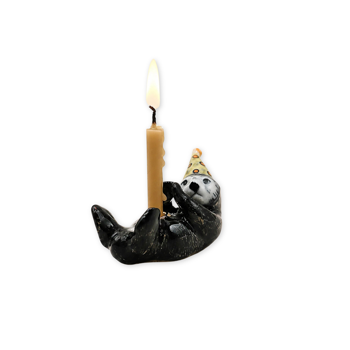 Otter porcelain party animal cake topper by Camp Hollow