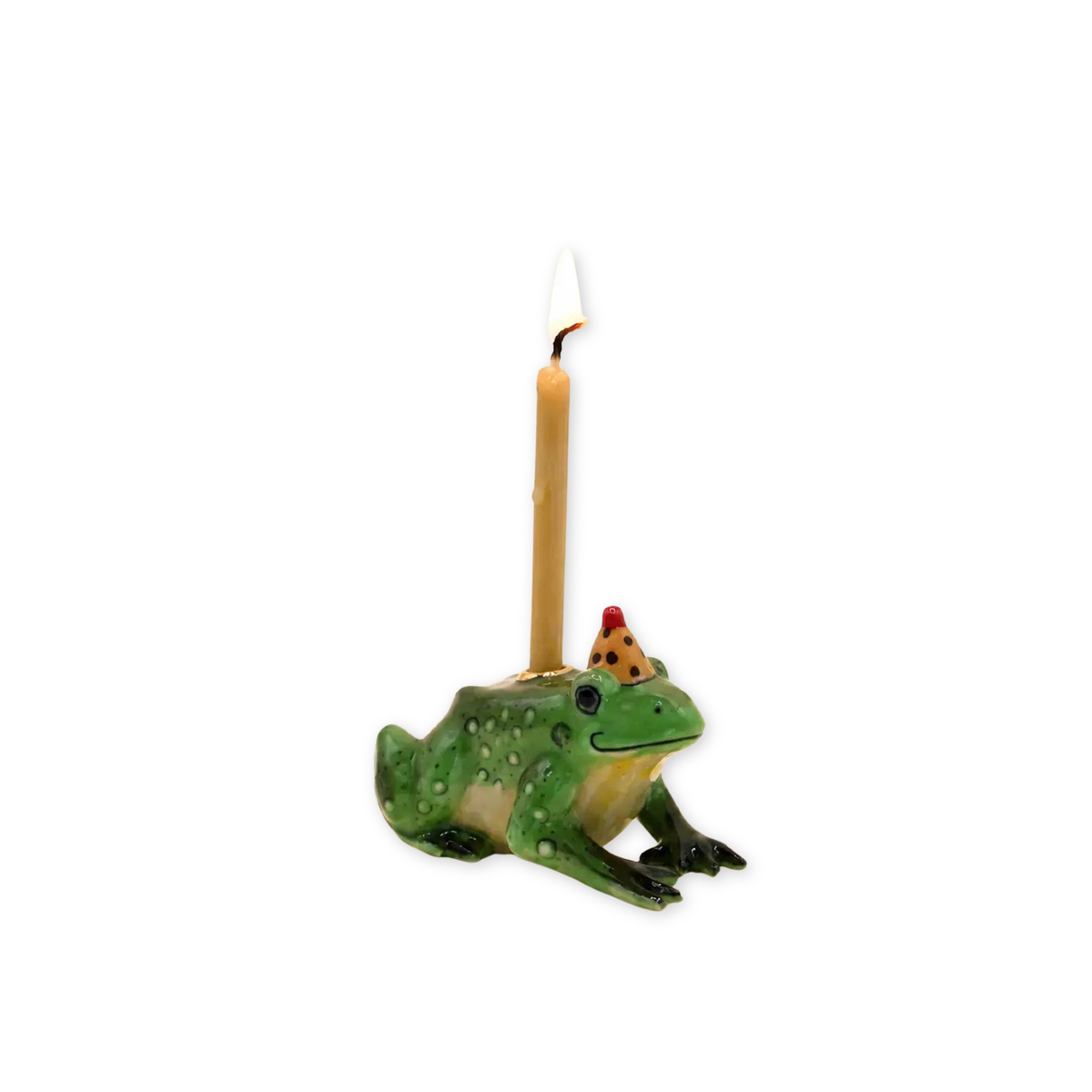Frog porcelain party animal cake topper by Camp Hollow
