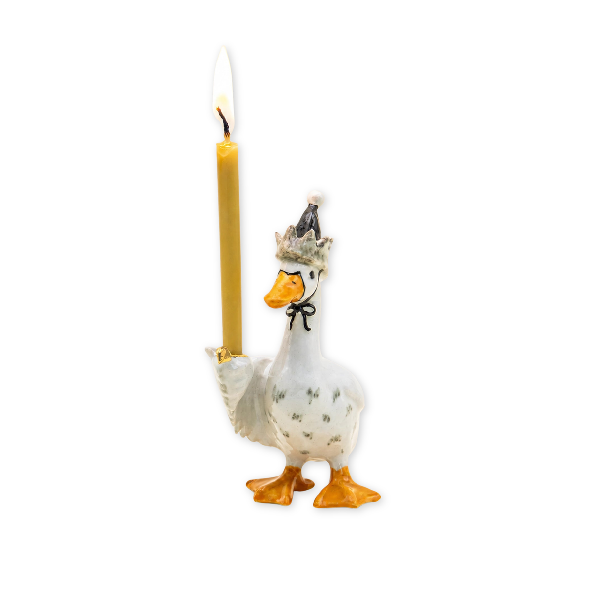 Goodnight Goose porcelain party animal cake topper by Camp Hollow