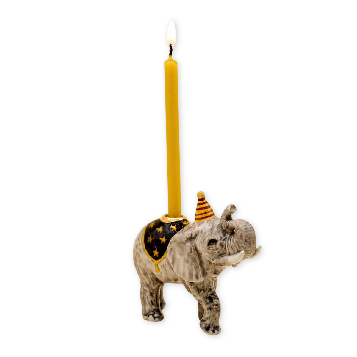 Elephant porcelain party animal cake topper by Camp Hollow