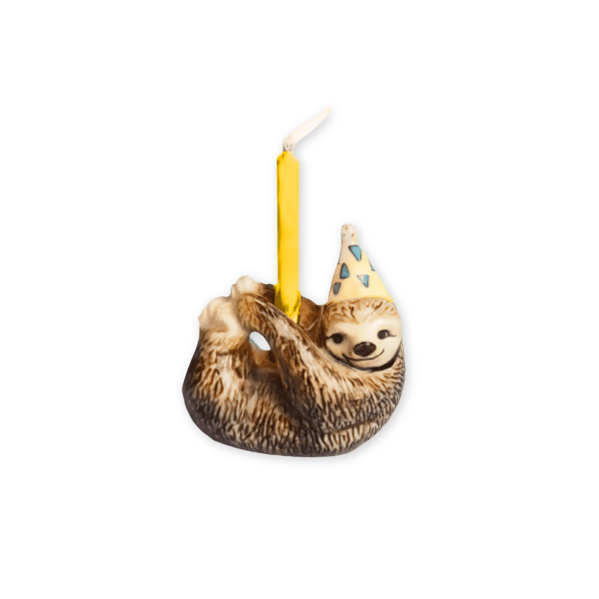 Sloth porcelain party animal cake topper by Camp Hollow