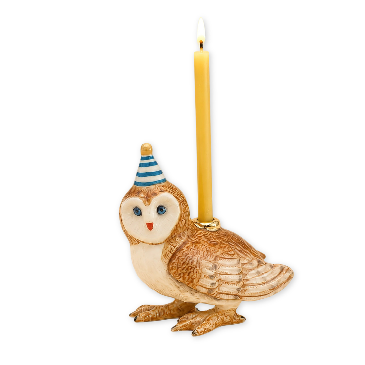 Barn Owl porcelain party animal cake topper by Camp Hollow