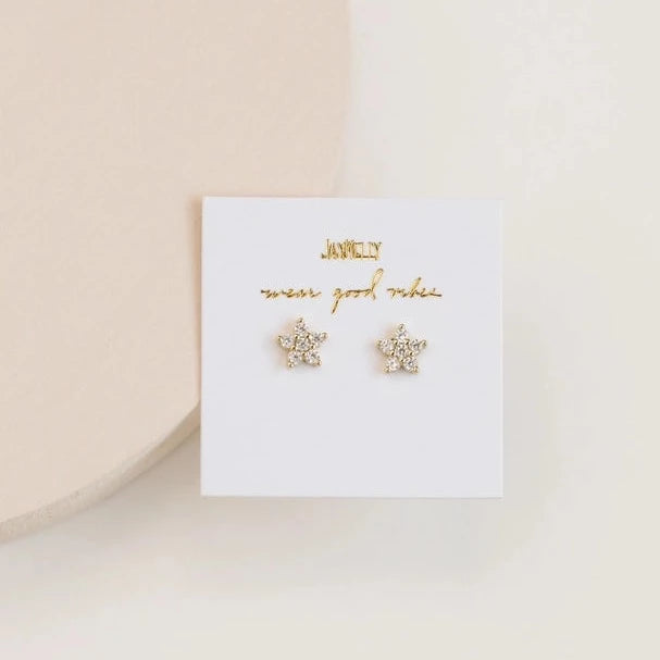 Flower Pave Studs