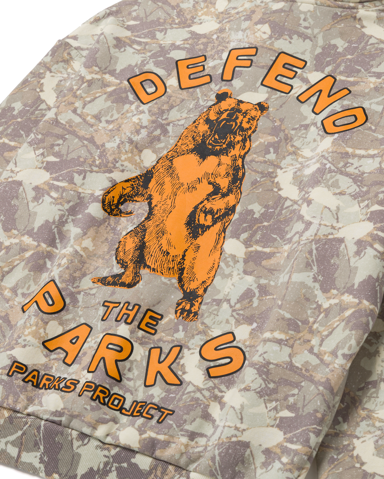 Defend the Parks Bear Hoodie: Vintage Black