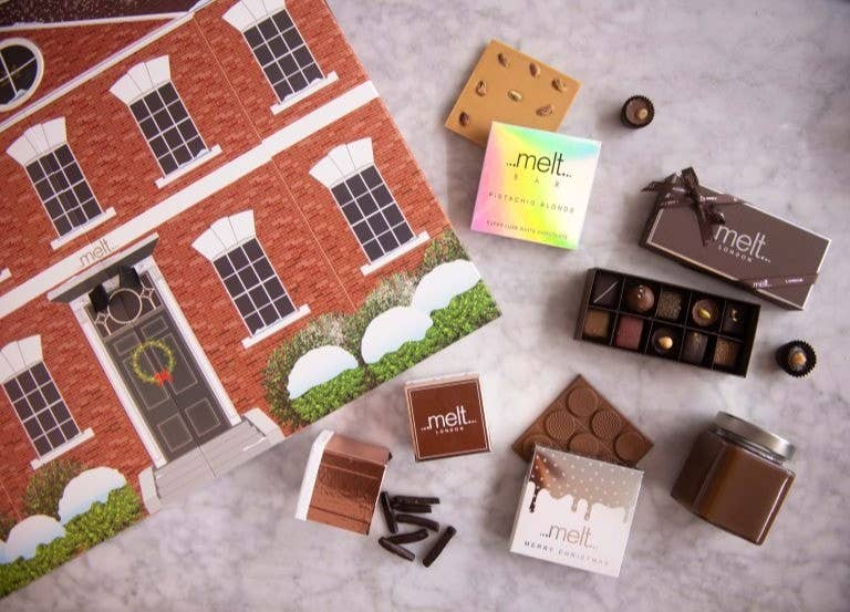 Holland Park Chocolate Advent Calendar from Melt Chocolates with gianduja spread for the Christmas countdown