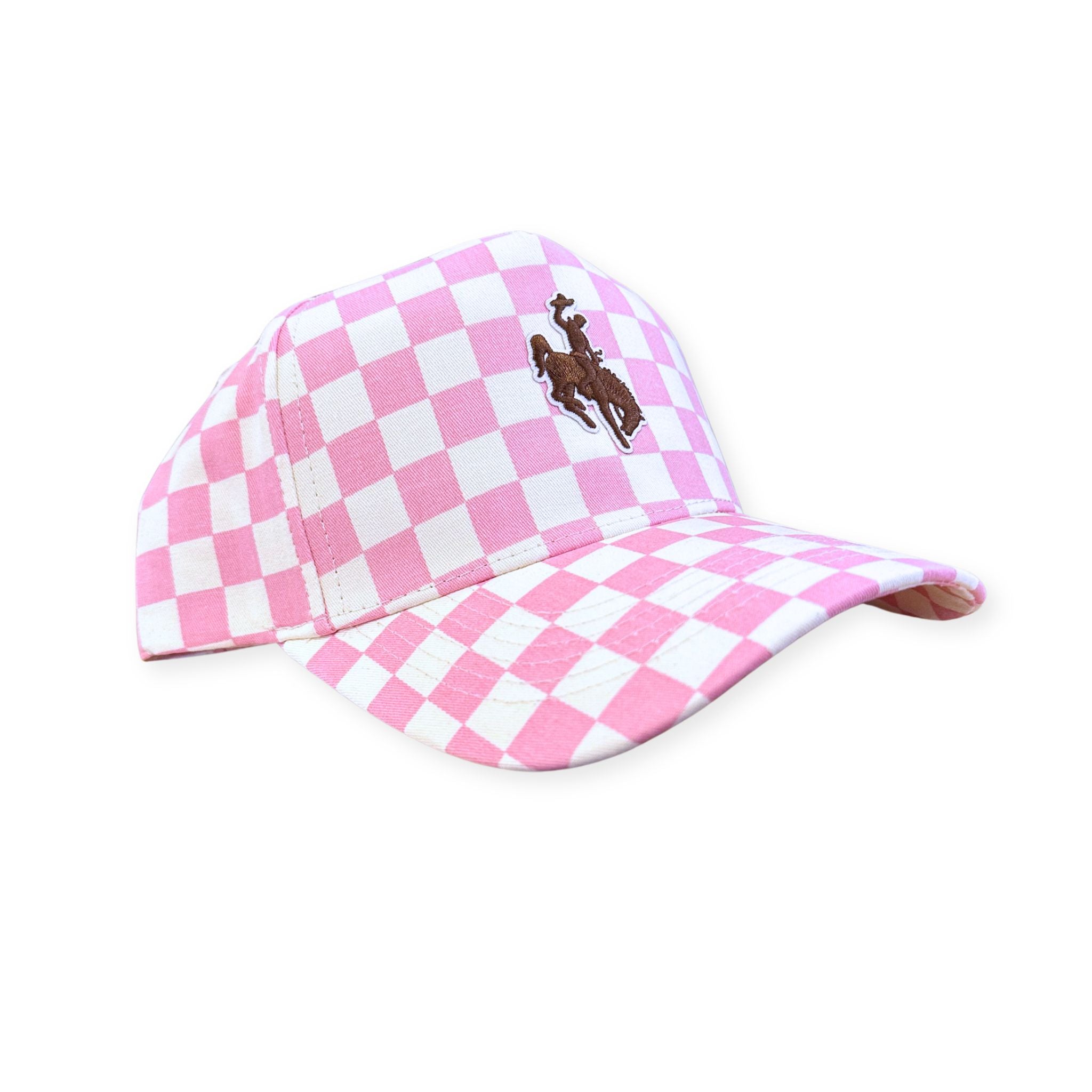 Bronco Silhouette Checkered Trucker Hat