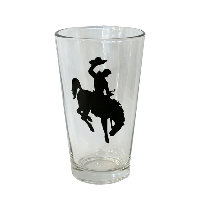 Bucking Bronco Pint Glass