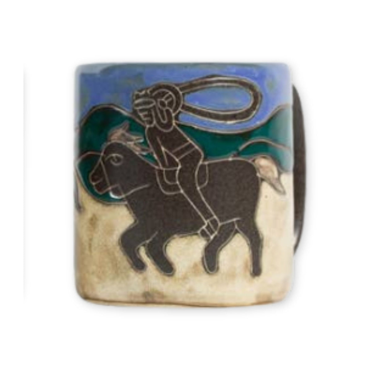 Bucking Horse Stoneware Cowboy Mug