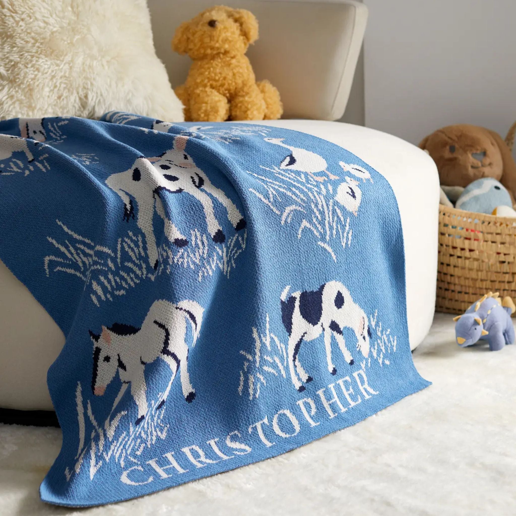 Farm Baby Blanket - Customizable