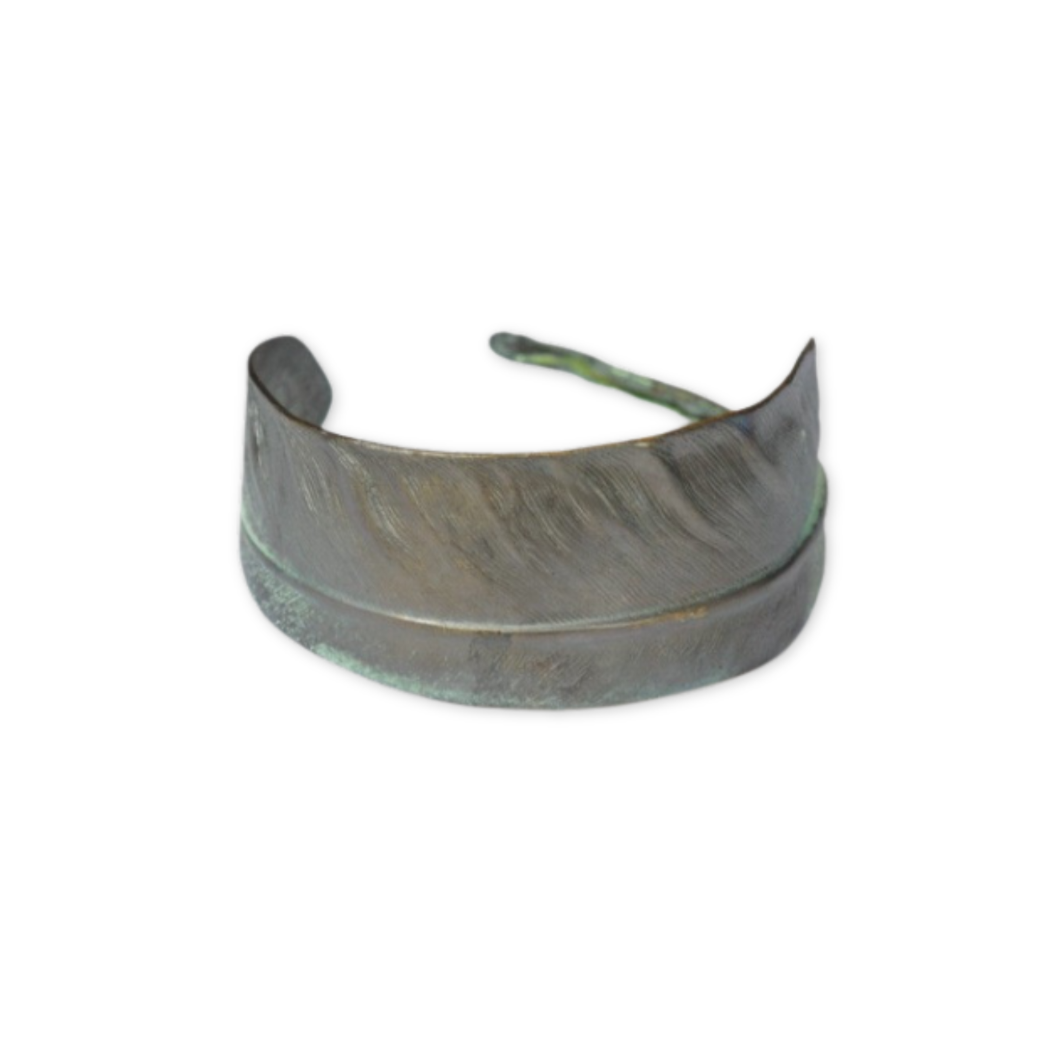 a cuff in the shape of a feather