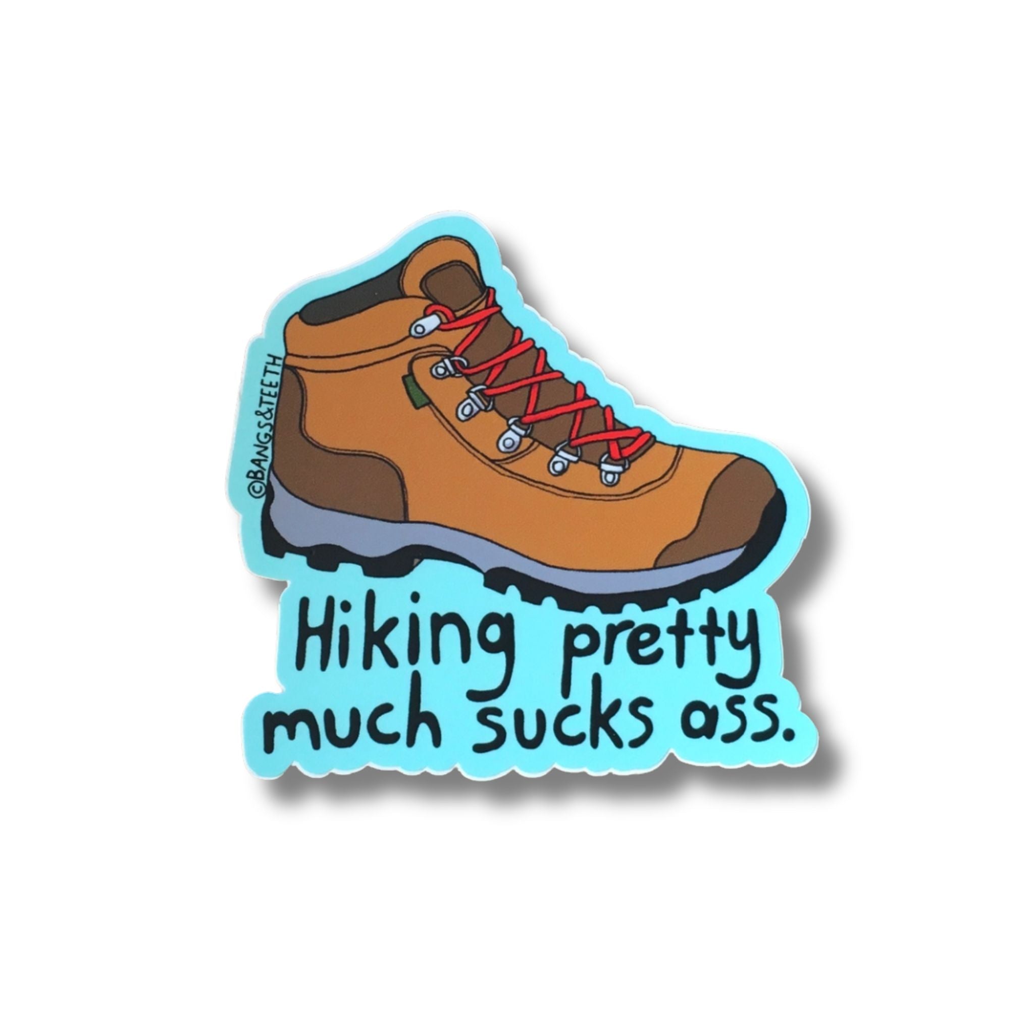 Hiking Sucks Sticker