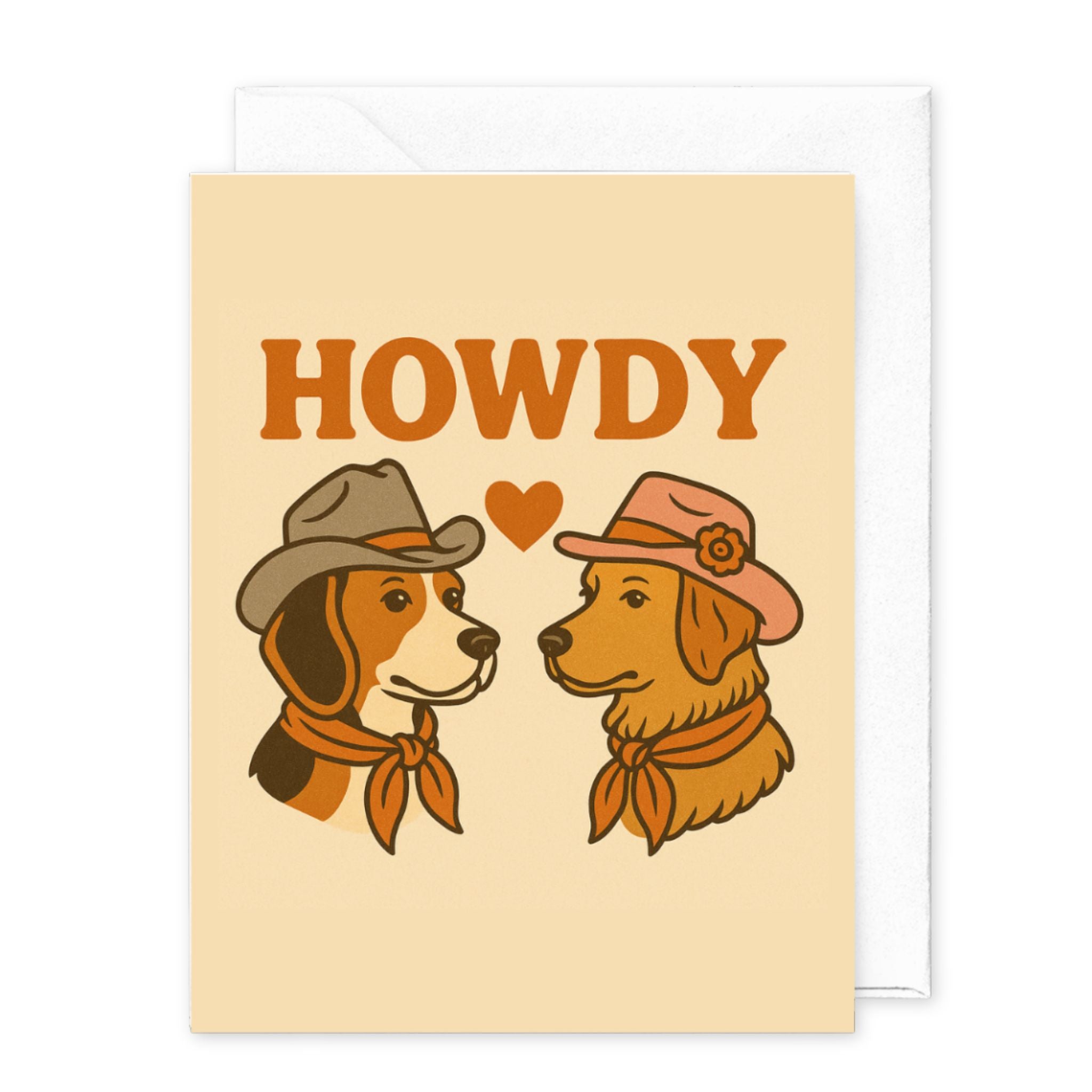 Howdy Cowboy Dog Greeting Card