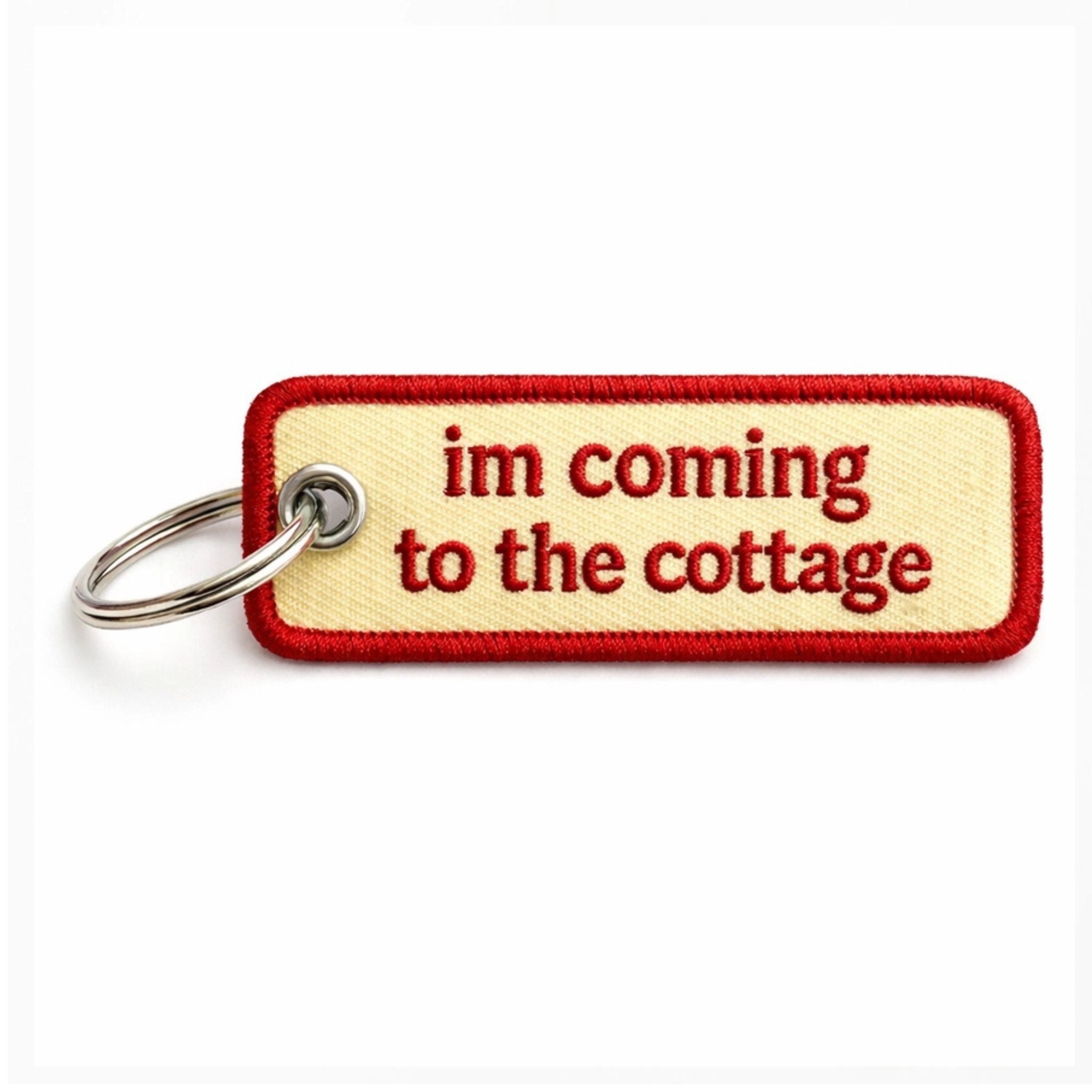 Fabric Embroidered Key Chain Fob