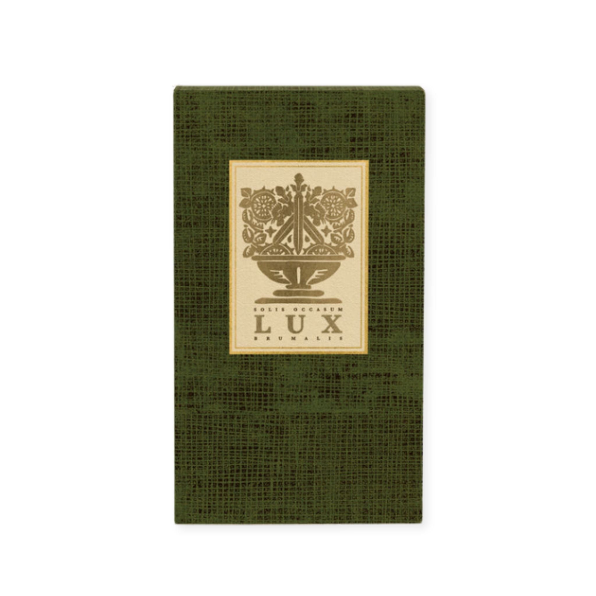 Front of box for the Lux Tarot card deck.