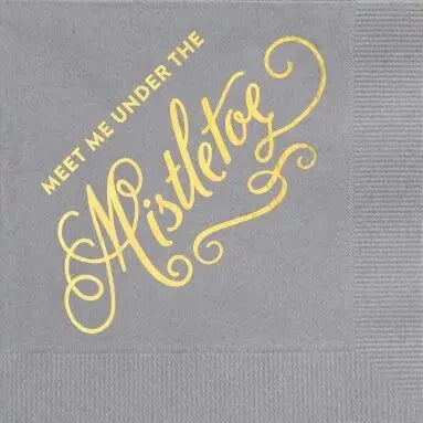 Meet Me Under The Mistletoe Paper Napkins