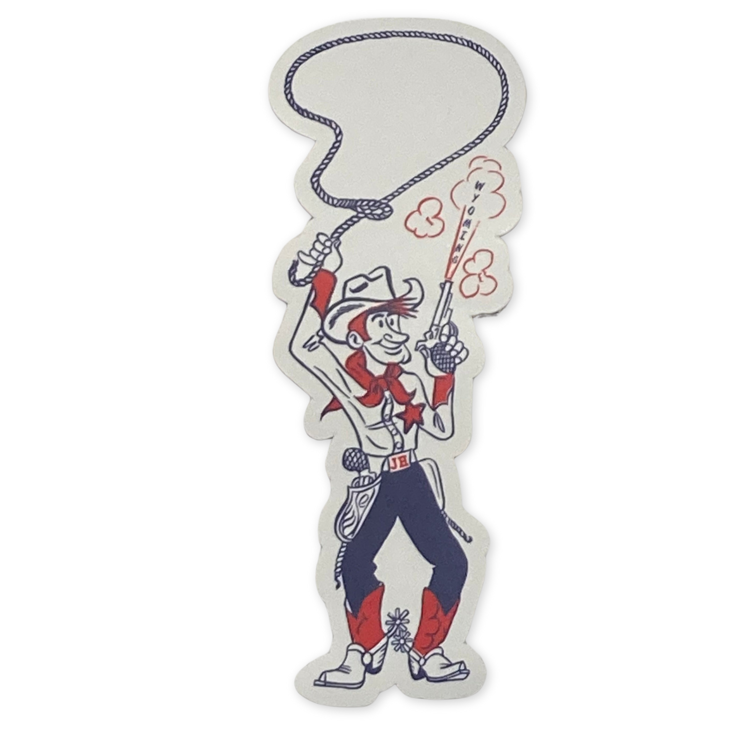 JH Wyoming Wrangling Cowboy Popcorn Sticker