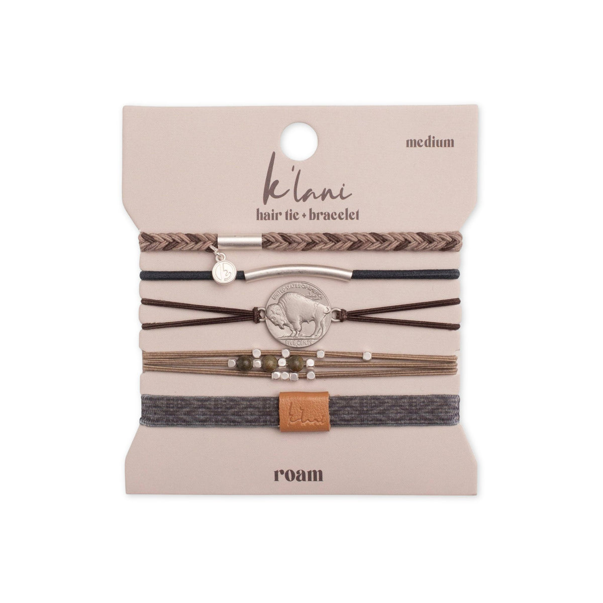 Silver and Bison Themed Bracelets & Hair ties.
