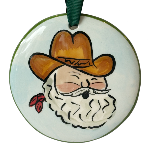Santa Cowboy Ornament