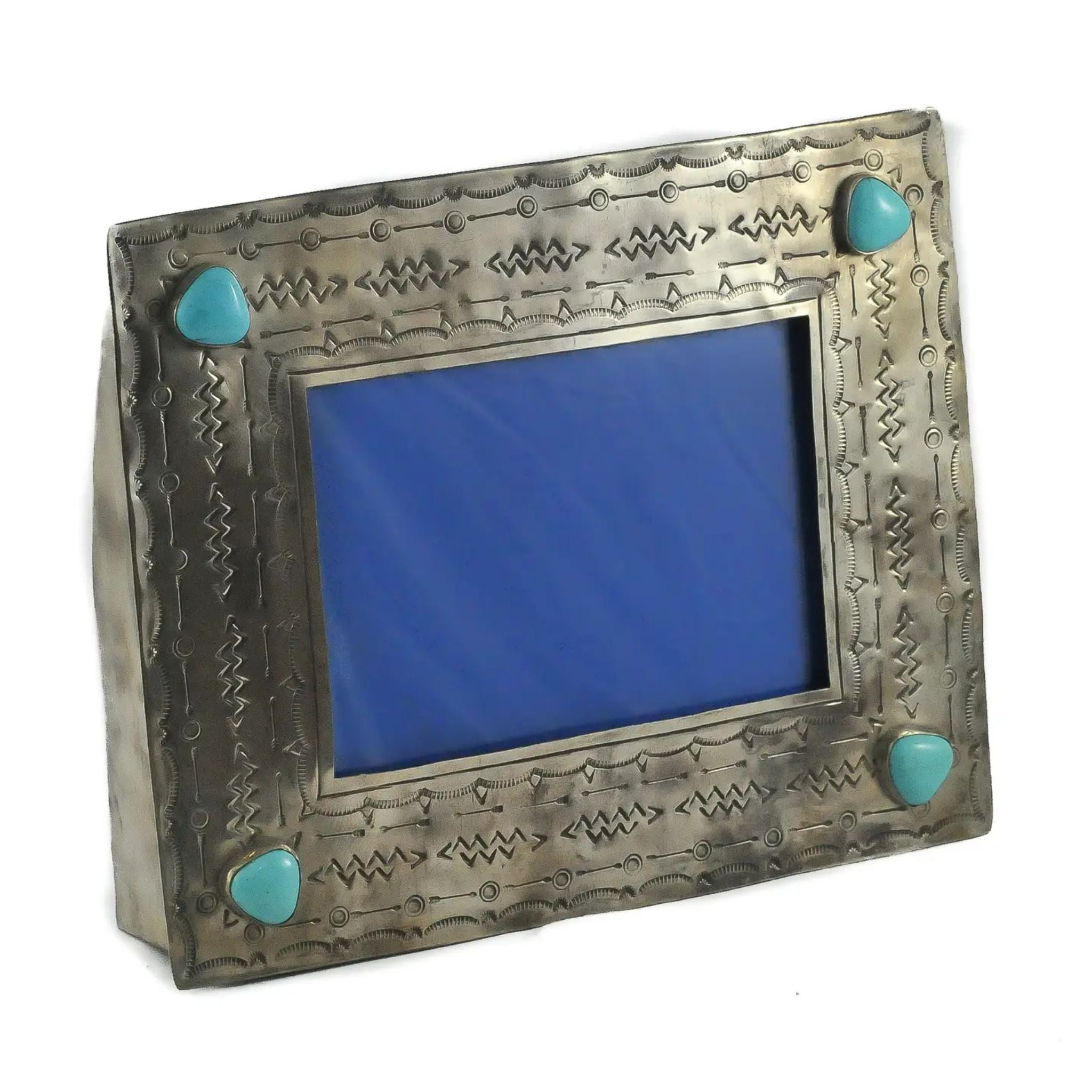 Stamped Frame With Turquoise