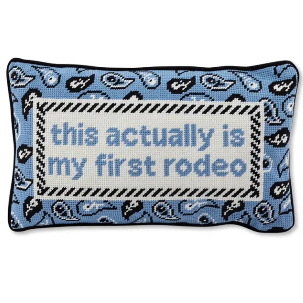 First Rodeo Needlepoint Pillow