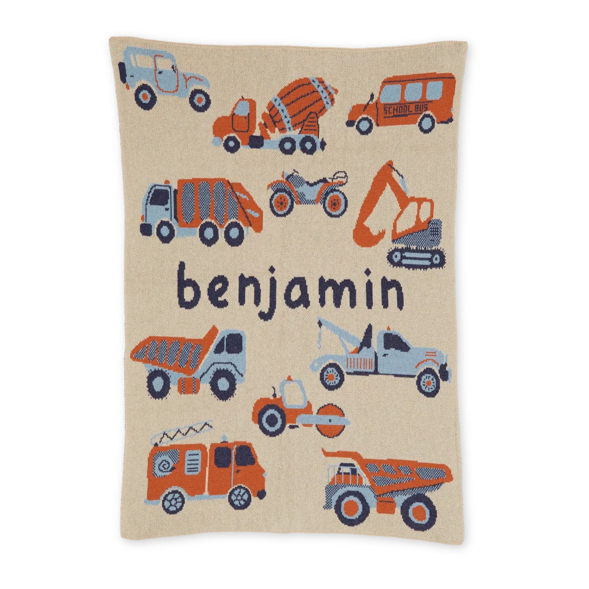 Trucks Baby Blanket - Customizable