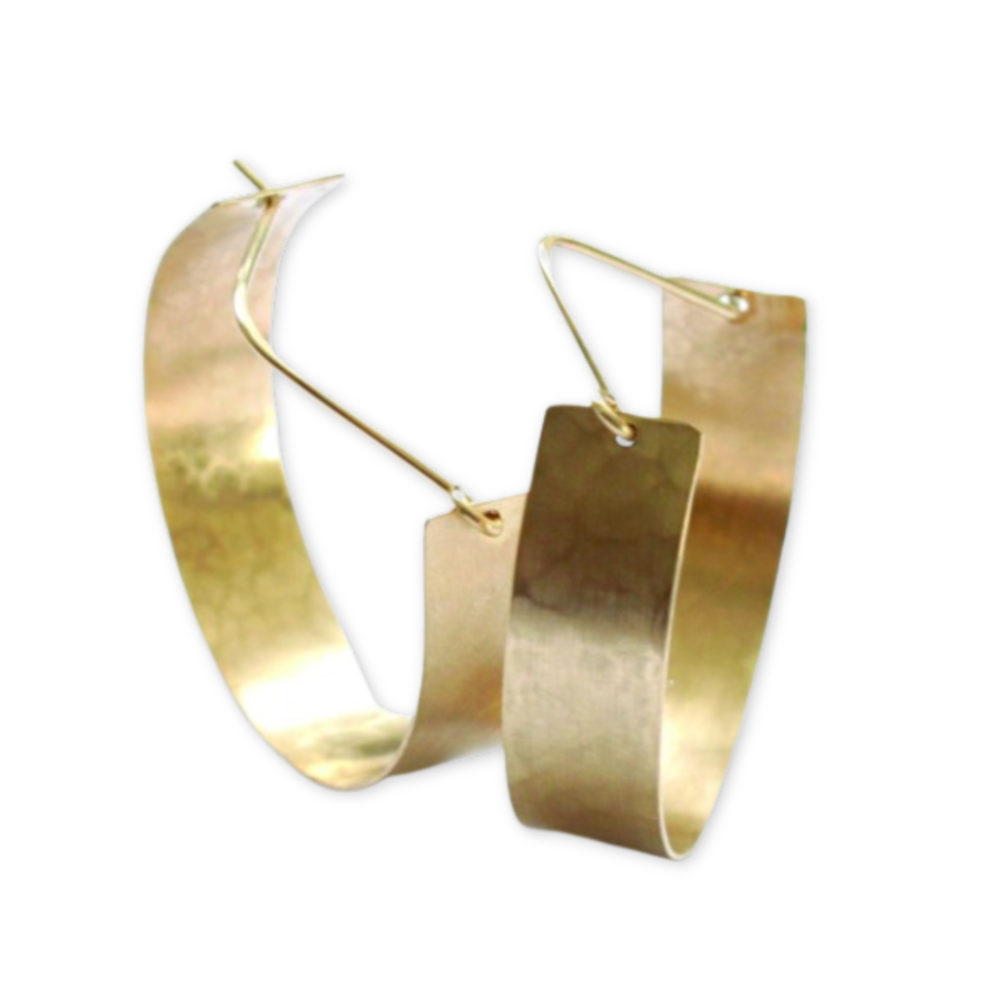 thick flat gold hoop earrings
