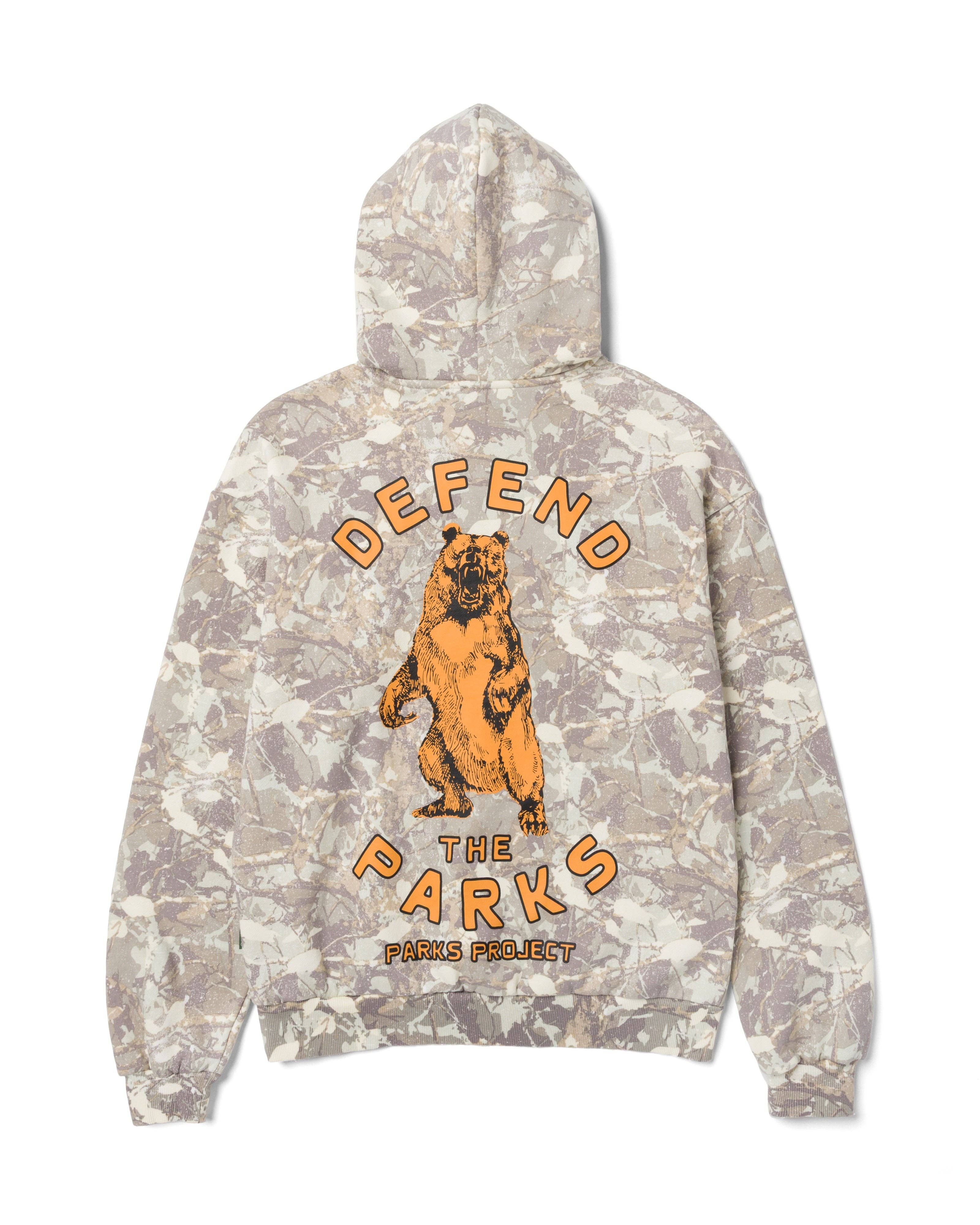 Defend the Parks Bear Hoodie: Vintage Black