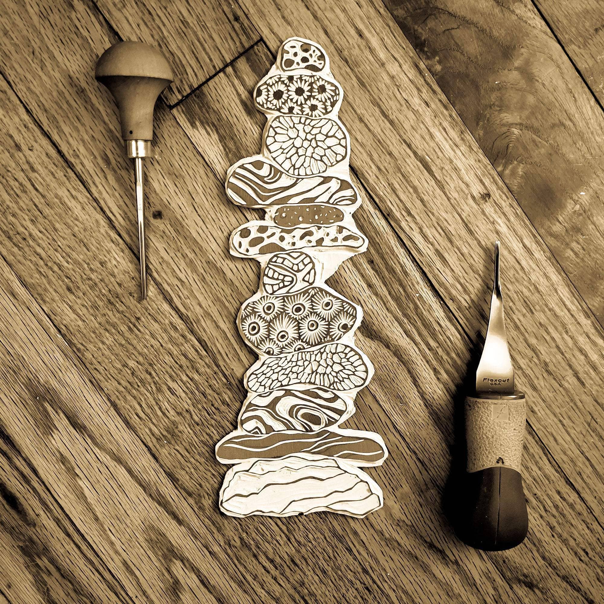 Cairn Linoprint