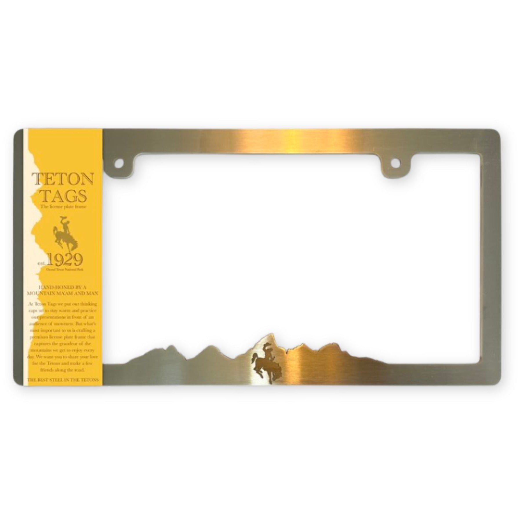 metal license plate frame