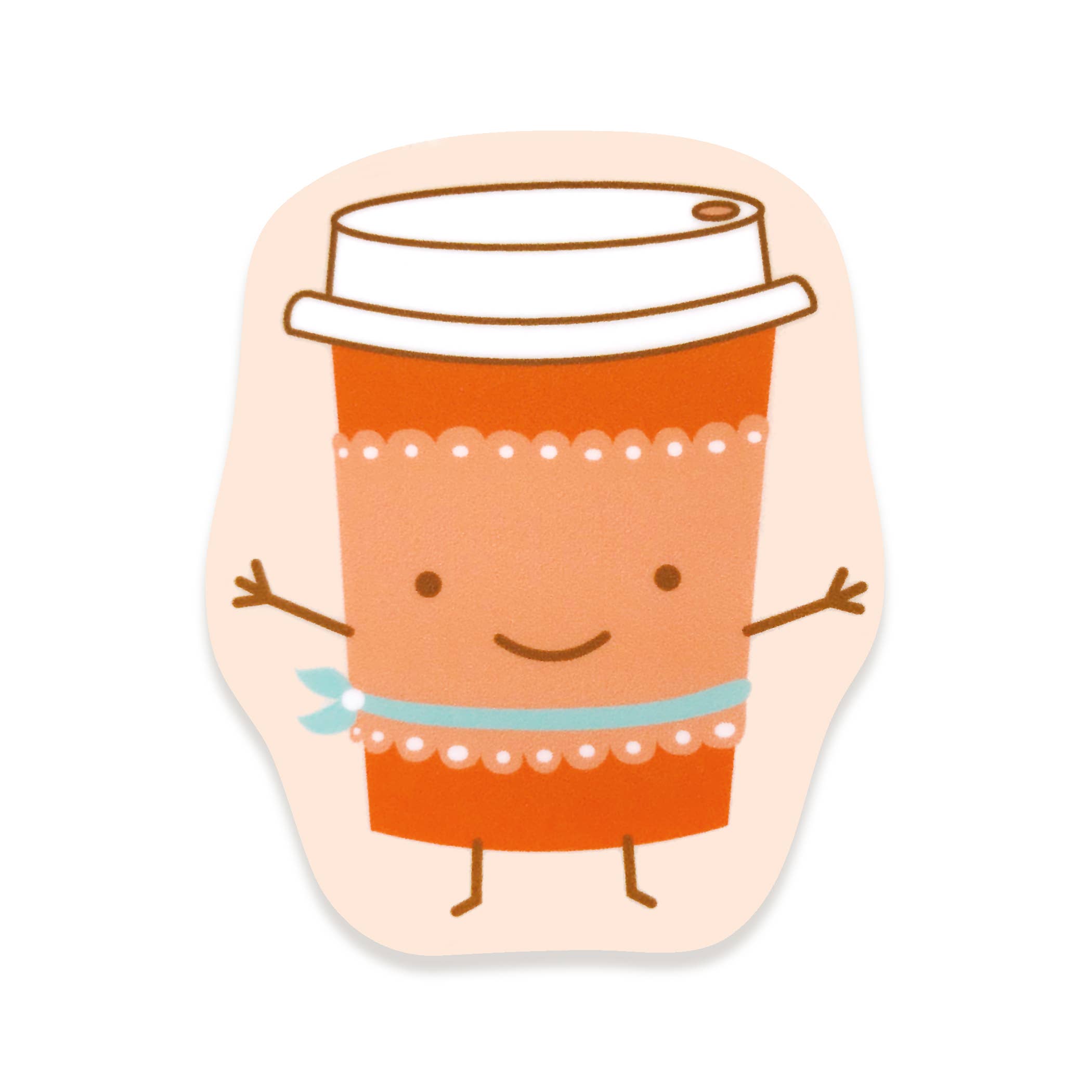 Latte Sticker Thank You Card