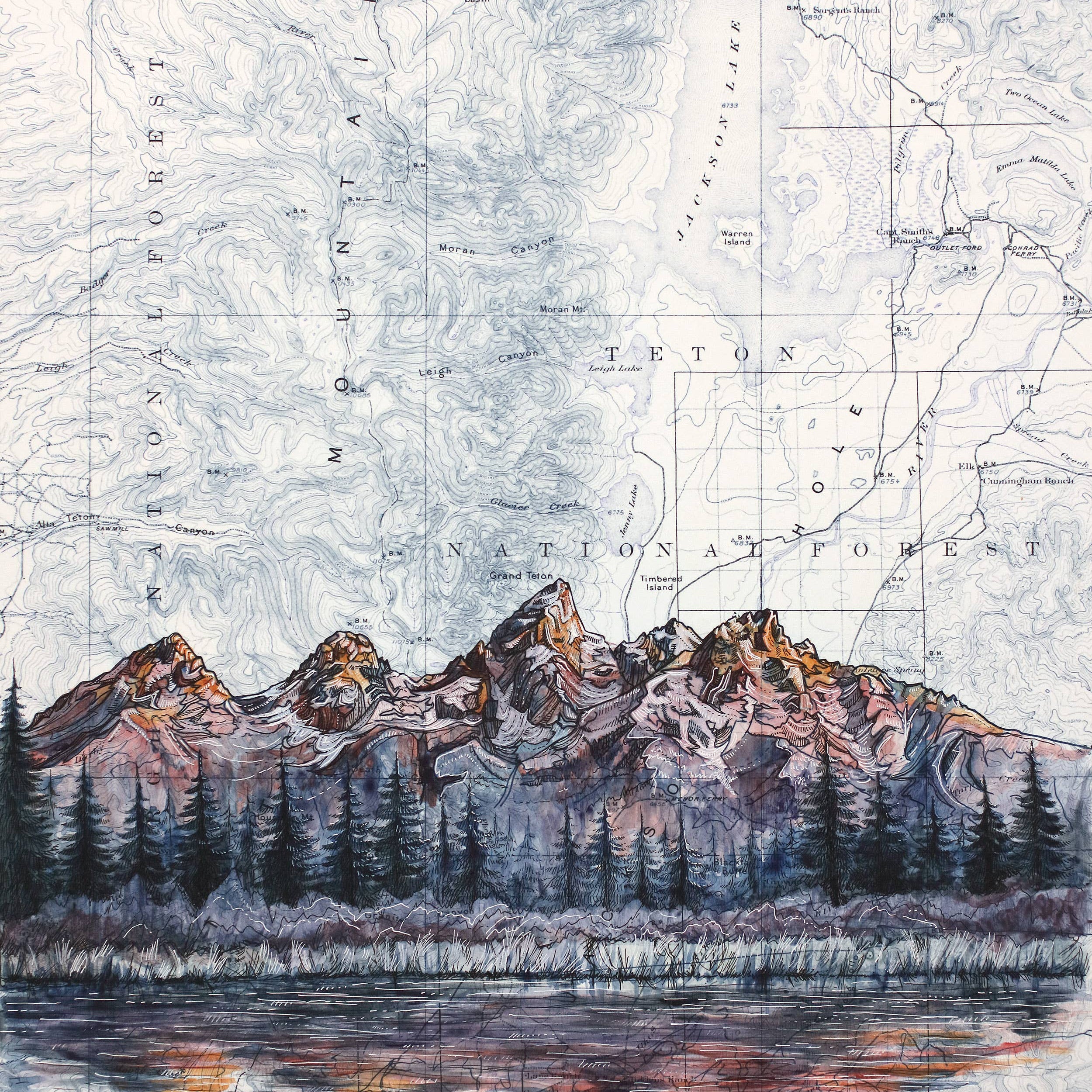 Grand Teton National Park Blank Note Card