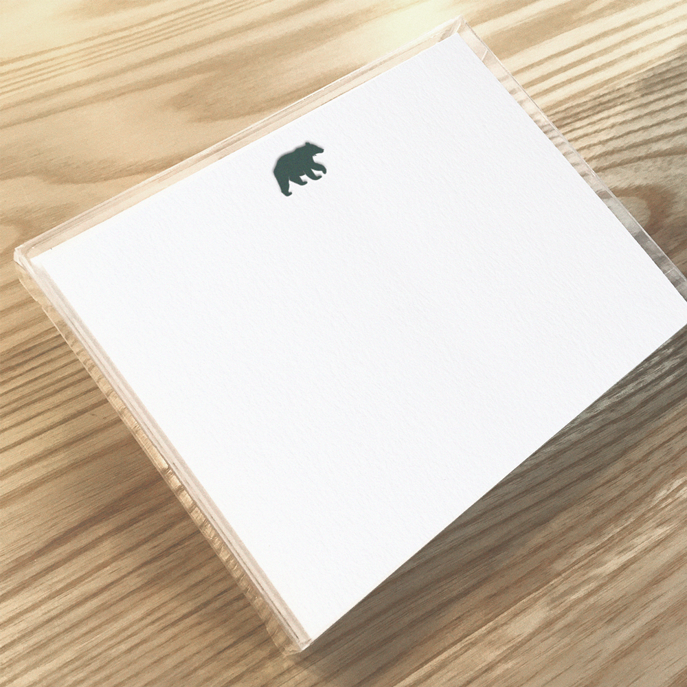 Bear Letterpress Notecard Set