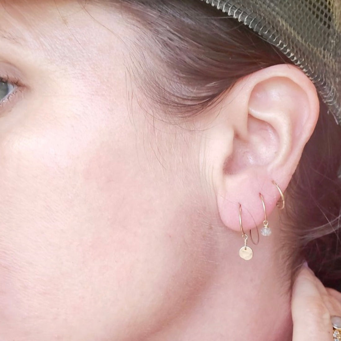 Little Disc "Lobe Hugger" Earrings