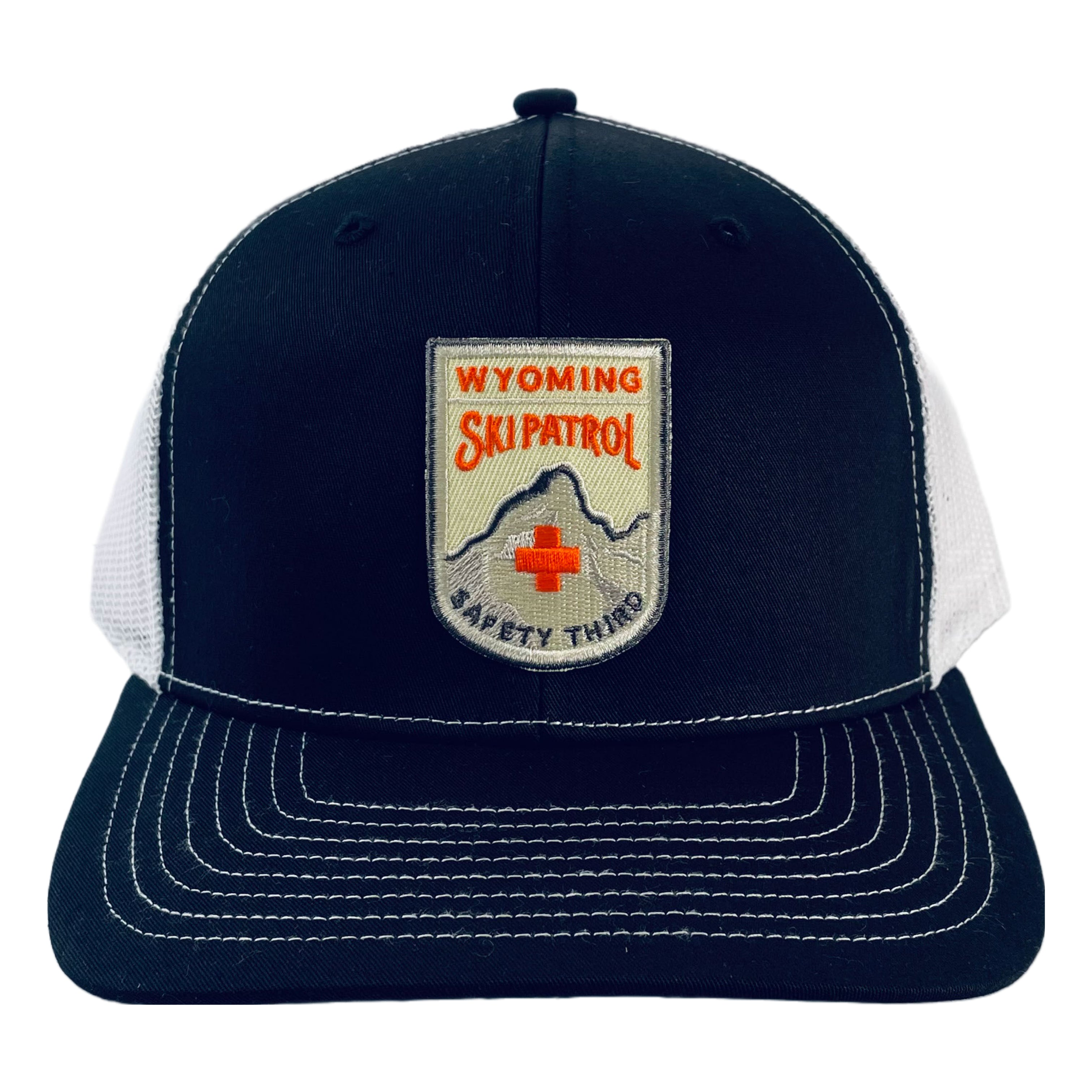 Navy Safety Third Mesh Trucker Hat