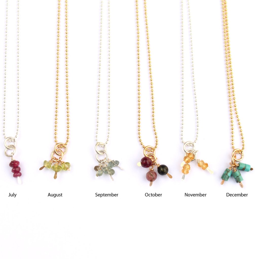 Birthstone Dangle Necklace