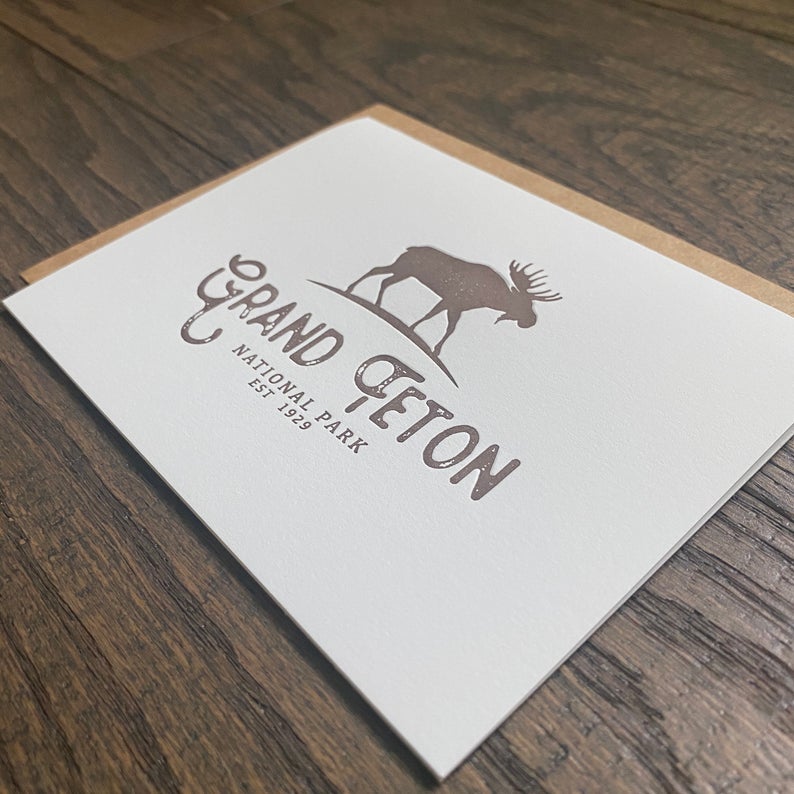 Grand Teton Moose Card