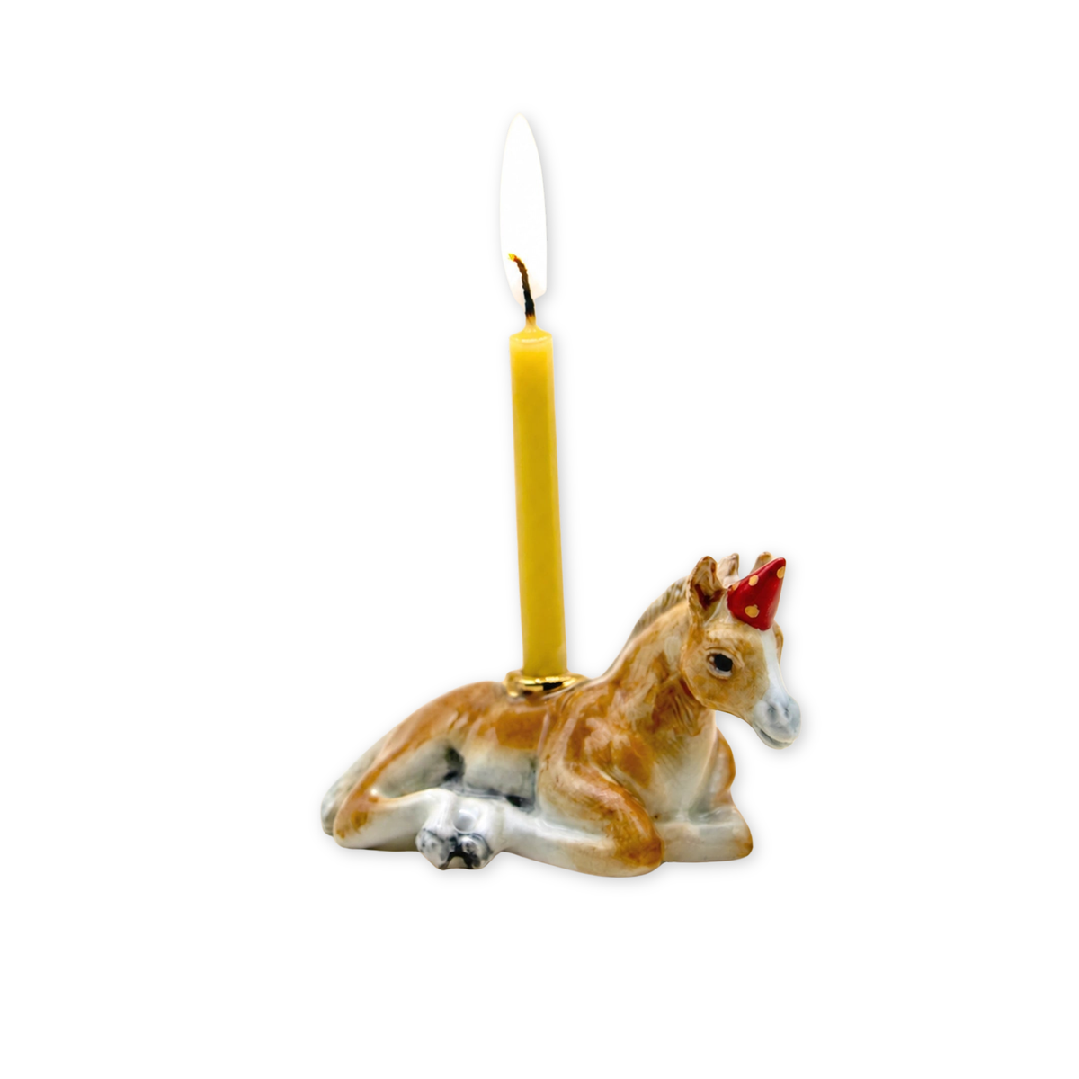 Year of the Horse porcelain party animal cake topper by Camp Hollow
