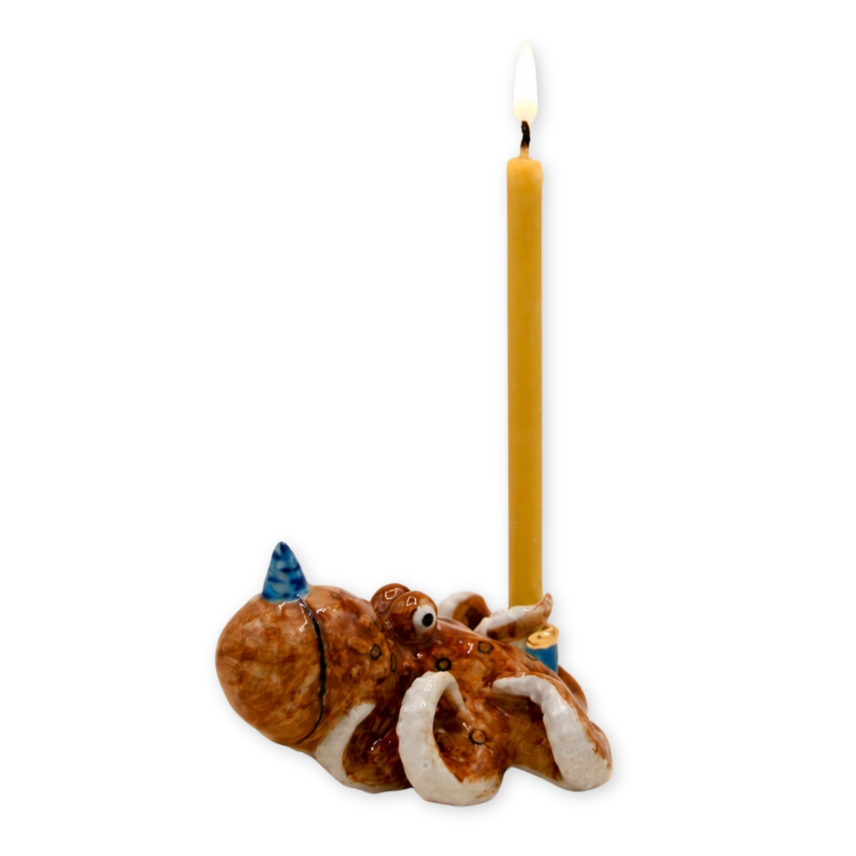 Octopus porcelain party animal cake topper by Camp Hollow