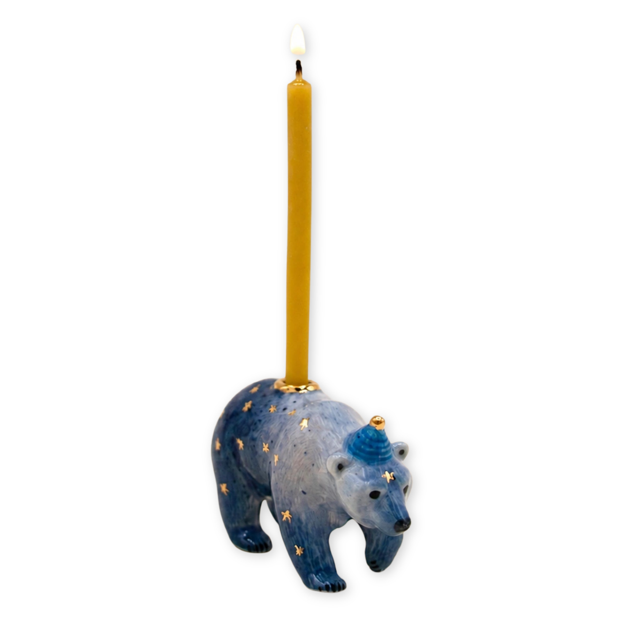 Galaxy Bear porcelain party animal cake topper by Camp Hollow