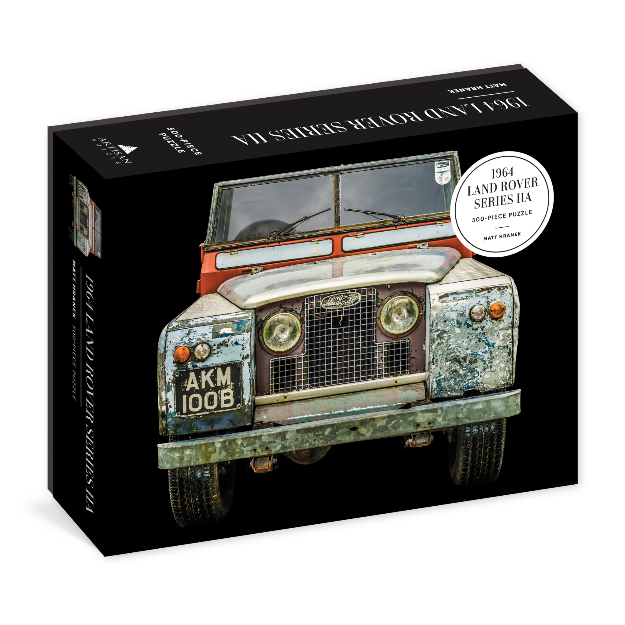 five hundred piece puzzle with a design of a vintage land rover