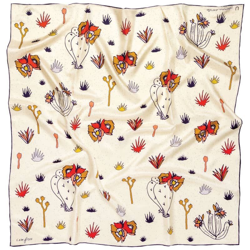 I Am Free Cactus - Silk Scarf