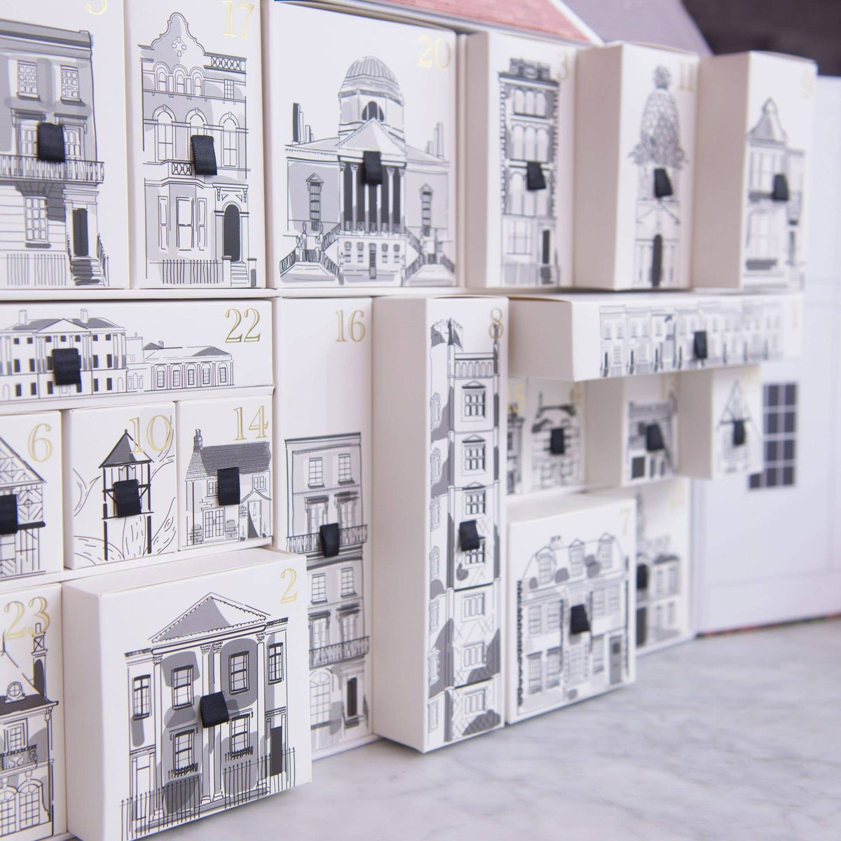 Holland Park Chocolate Advent Calendar by Melt Chocolates filled with gift boxes of chocolates and hot chocolates