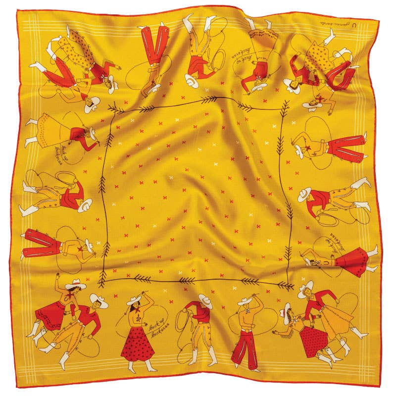 Buck Up Buckaroo - Silk Scarf