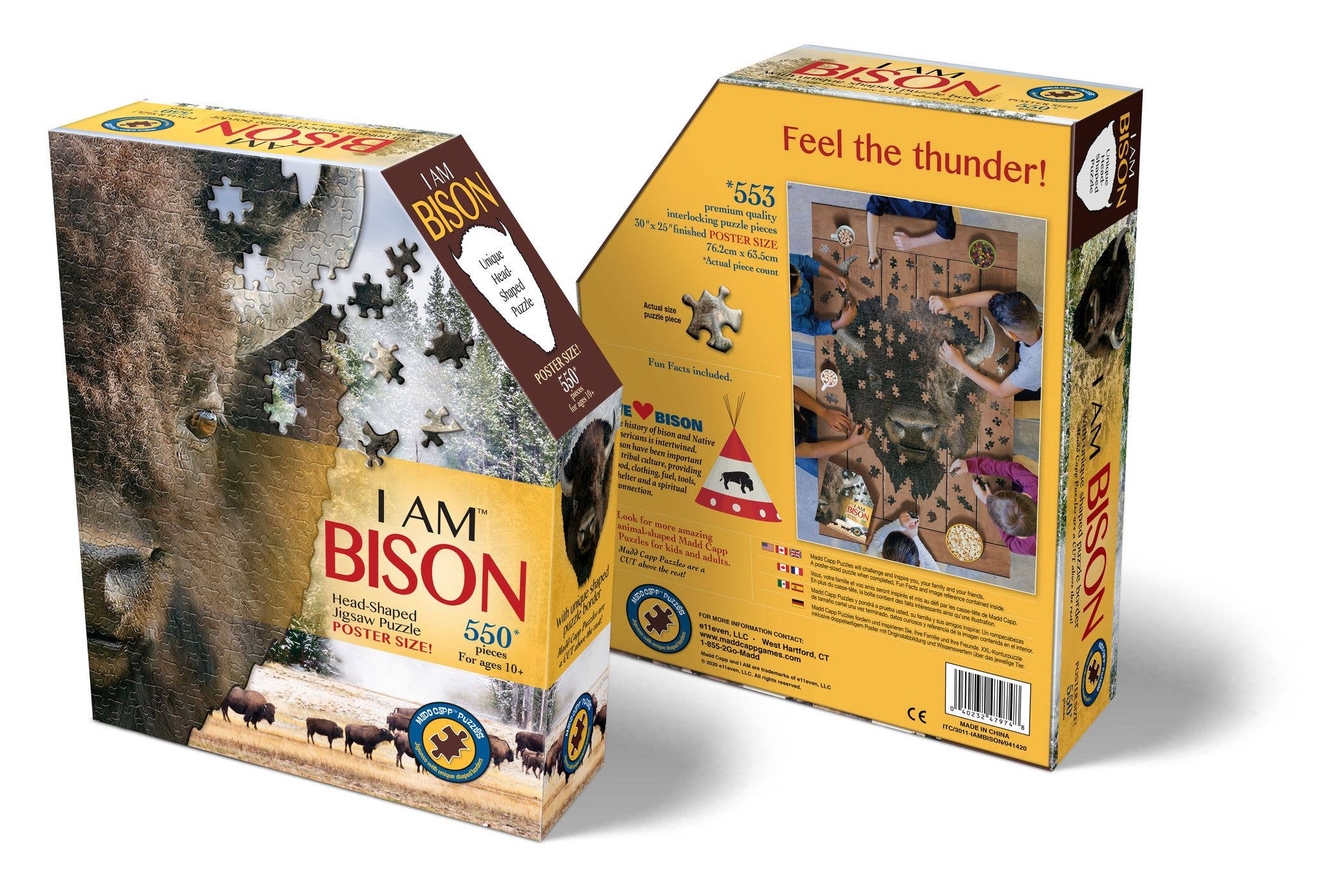 Shaped Bison 550 piece Jigsaw Puzzle