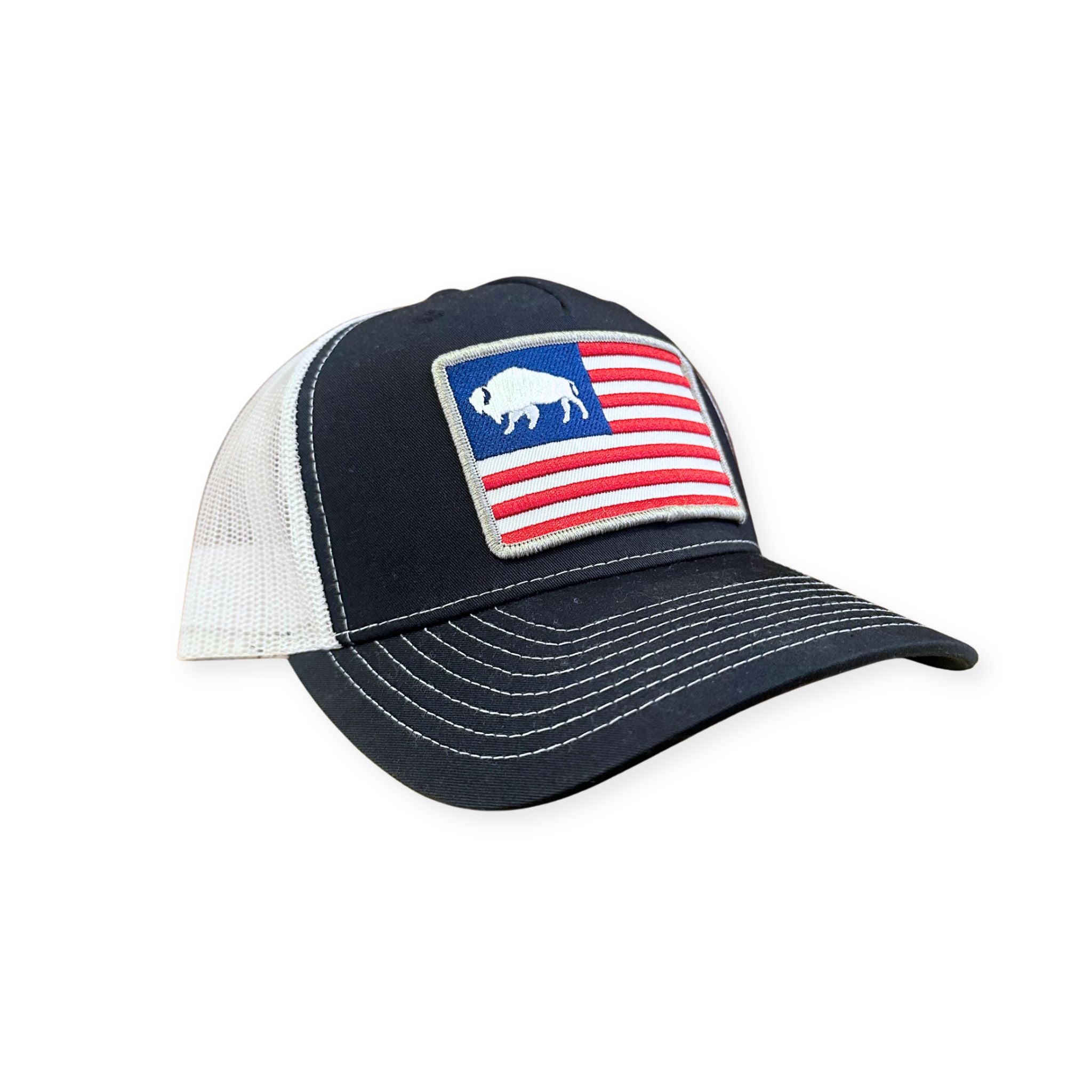 Bison Flag Navy Trucker Hat