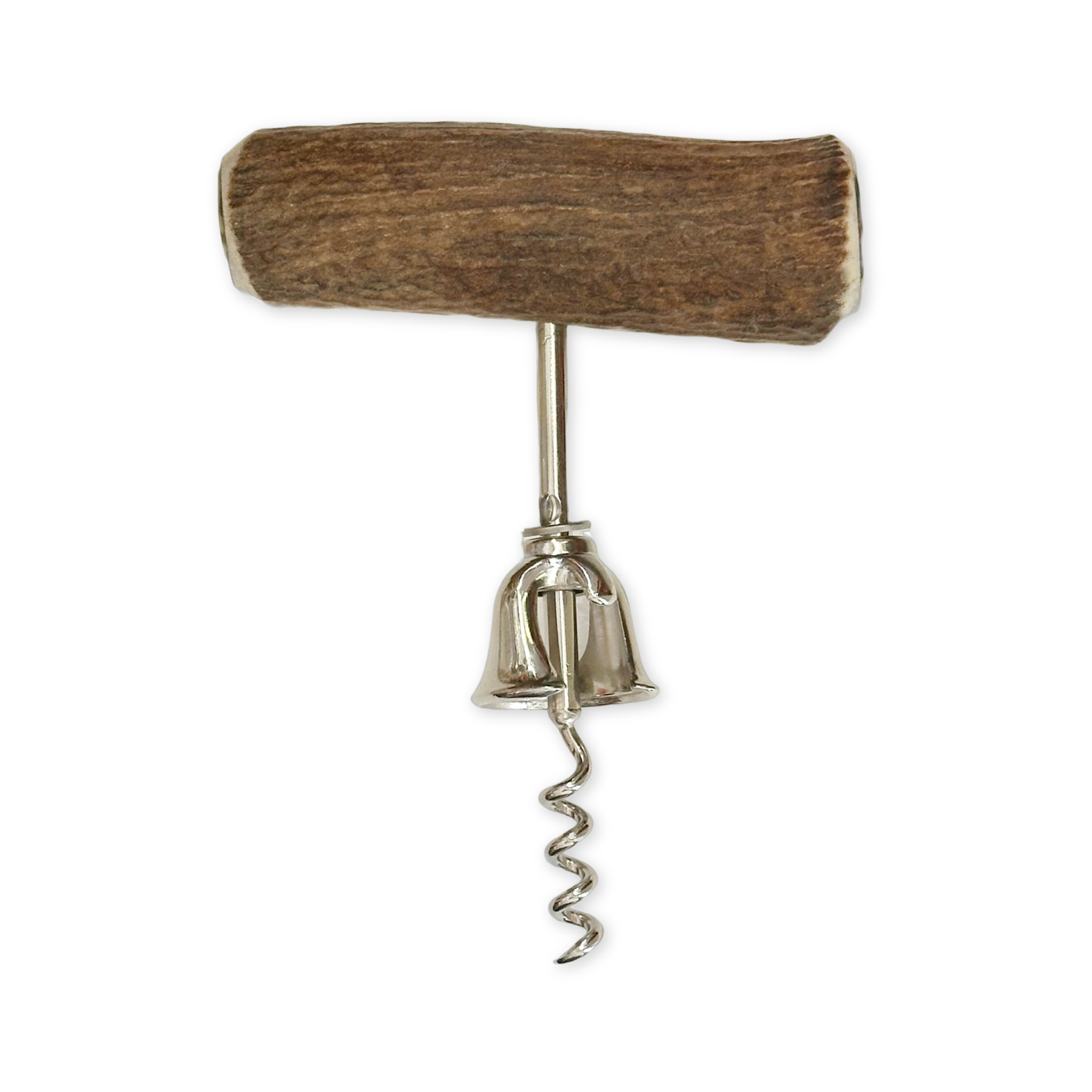 wine corkscrew with an  elk antler handle