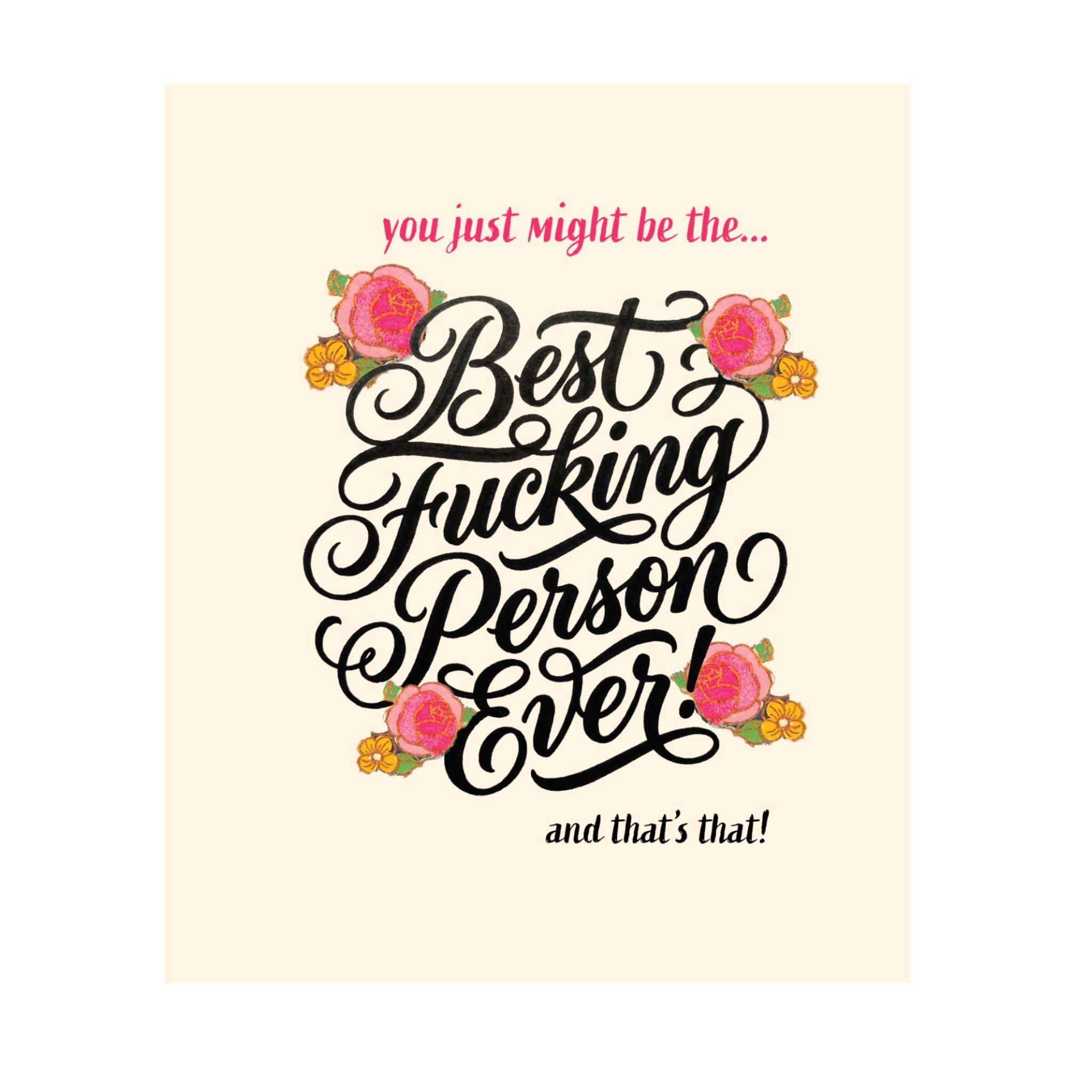 Motivational poster with floral designs and text on a light background