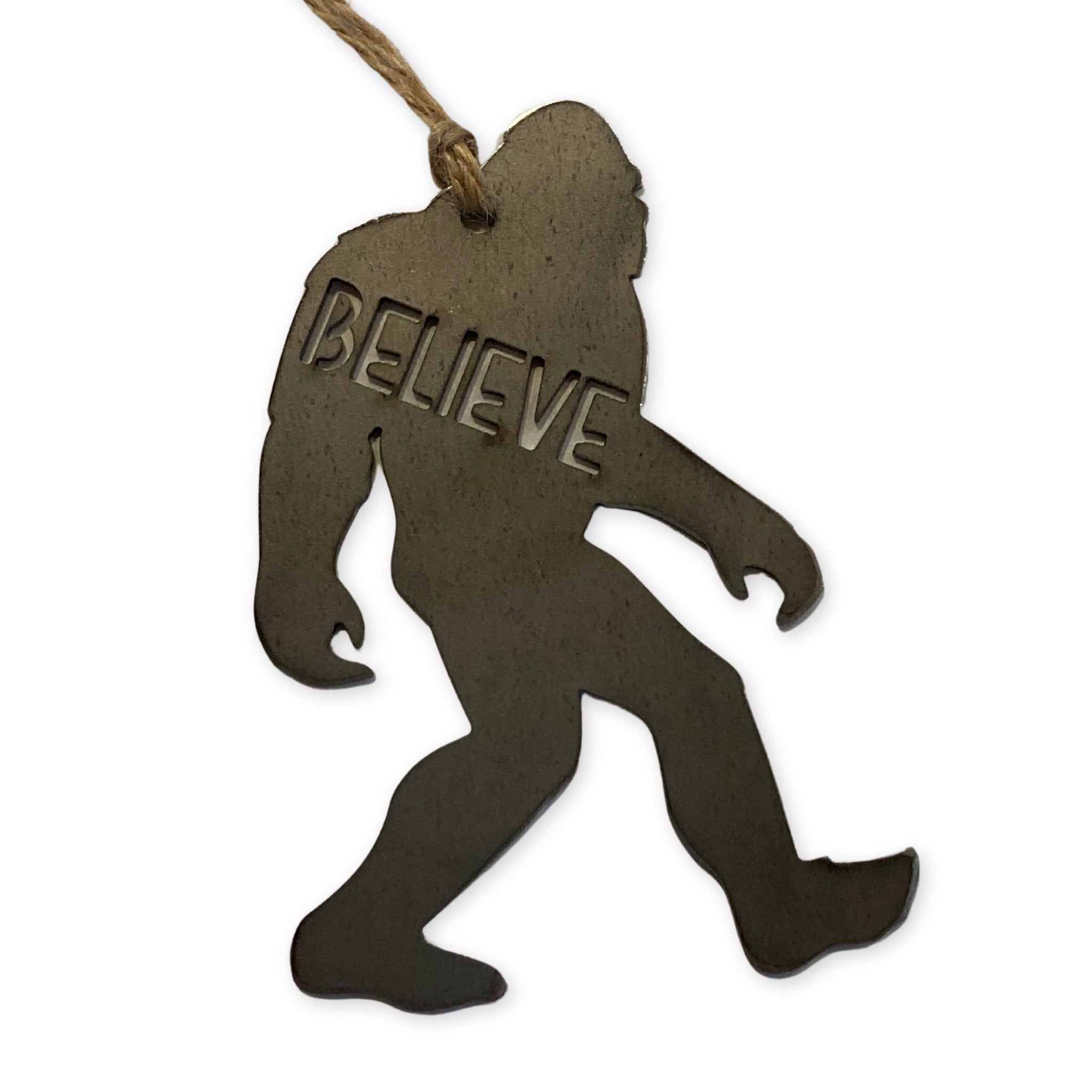 Recycled Steel Big Foot Ornament